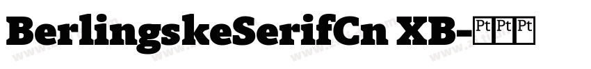 BerlingskeSerifCn XB字体转换